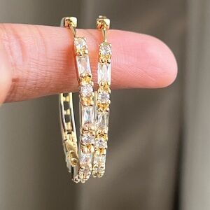 Gold and Silver Hoop Earrings